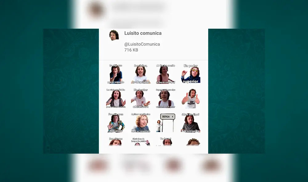 WhatsApp: Con estos sencillos pasos podrás obtener los stickers personalizados de ‘Luisito Comunica’ [FOTOS]