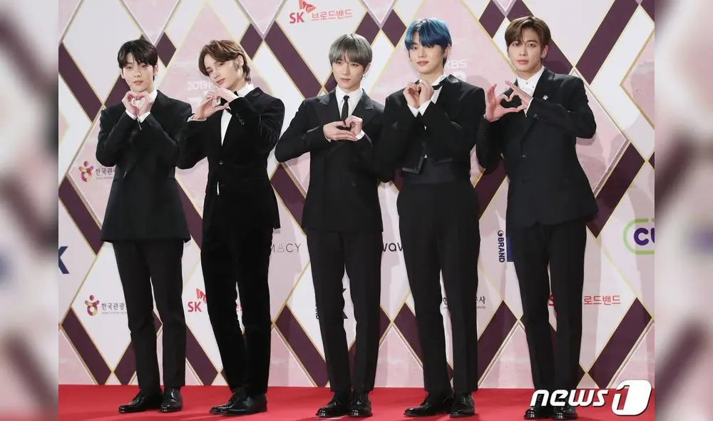 TXT durante el photowall de los KBS Gayo Daechukje 2019. TXT durante el photowall de los KBS Gayo Daechukje 2019.