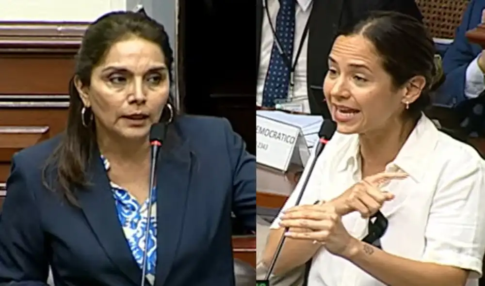 Juárez y Bazán discutieron acaloradamente en la sesión del pleno. Foto: captura Congreso TV