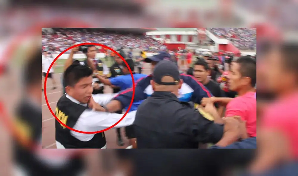 José Soto, técnico del Mannucci agrede a policía al final del partido contra César Vallejo [VIDEO]