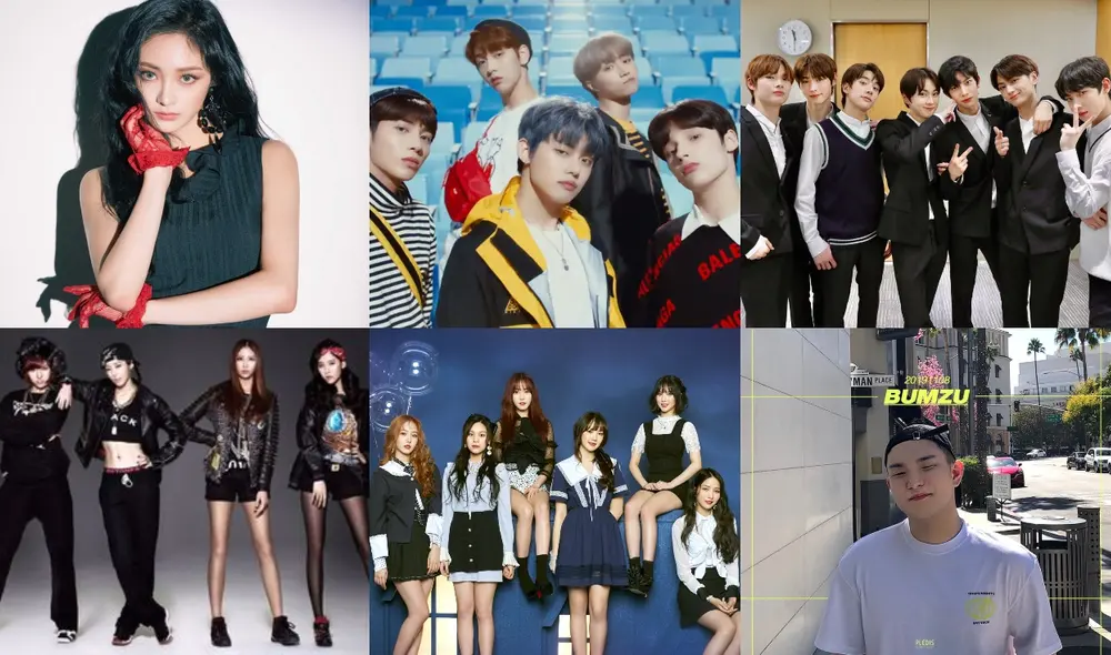 Zhou Jie Qiong, TXT, ENHYPEN, GLAM, GFRIEND y Bumzu. Foto: Composición LR / Big Hit Zhou Jie Qiong, TXT, ENHYPEN, GLAM, GFRIEND y Bumzu. Foto: Composición LR / Big Hit
