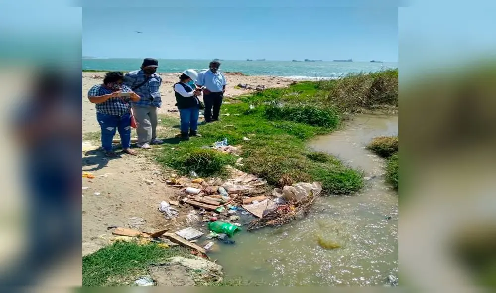 Aguas residuales contaminan mar en Talara Aguas residuales contaminan mar en Talara