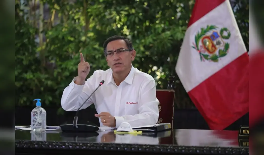 Martín Vizcarra. Presidente pidió más compromiso y responsabilidad con las medidas de contención en esta segunda etapa de la emergencia nacional por el coronavirus. Foto: Presidencia.