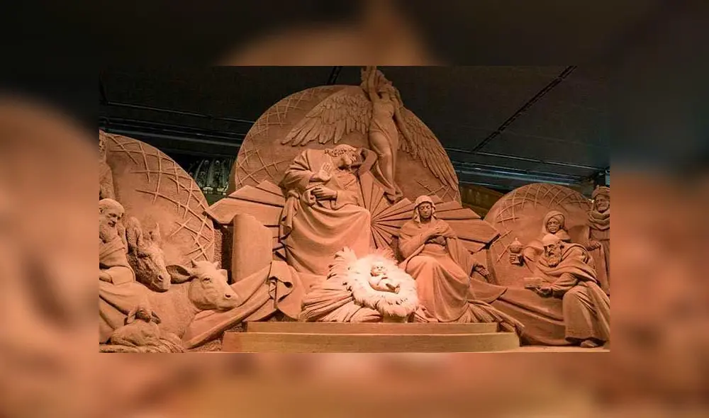 Navidad: así es el colosal nacimiento de arena de 720 toneladas en Vaticano [VIDEO]
