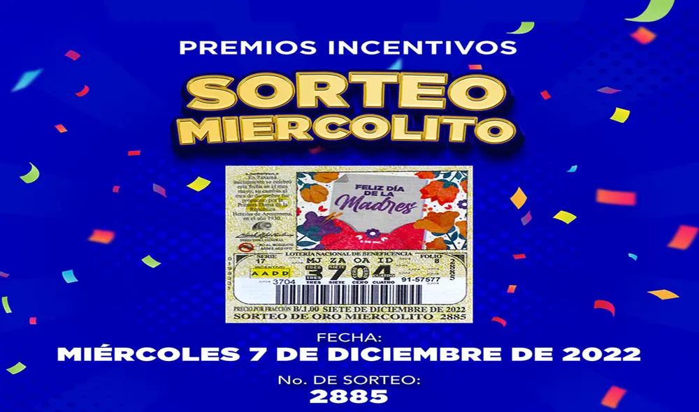 Lotería Nacional de Panamá HOY, 7 de diciembre: resultados EN VIVO del ‘Sorteo de Oro Miercolito’. Foto: Twitter/lnbpma