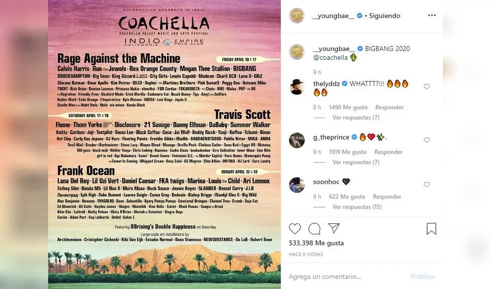 BIGBANG en Coachella 2020 BIGBANG en Coachella 2020