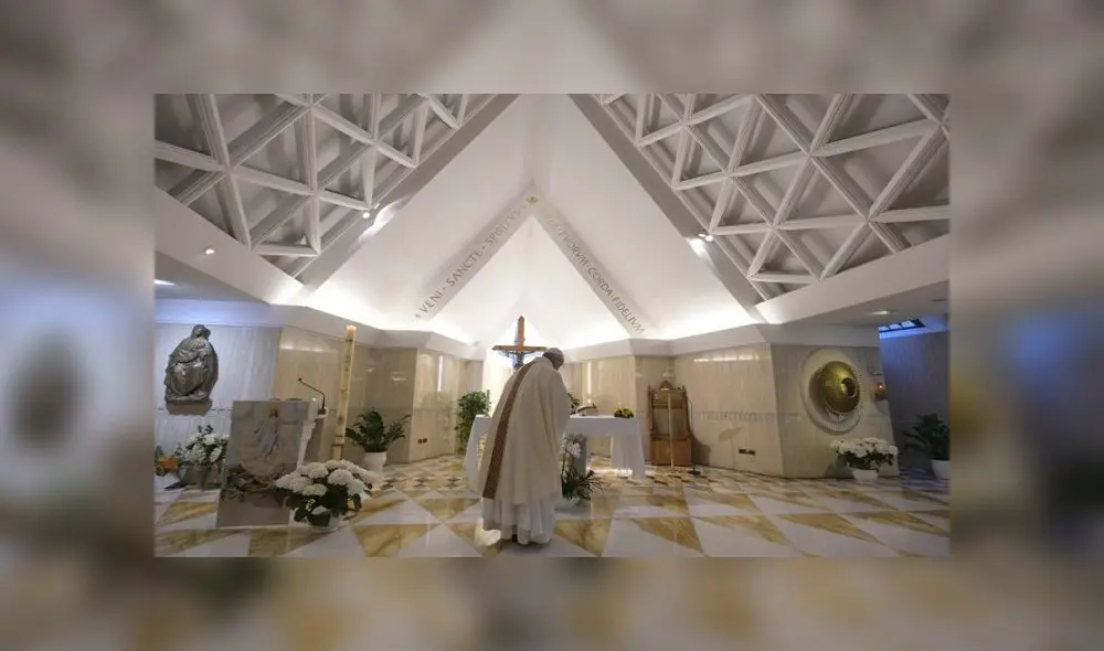 El pontífice en la Casa Santa Marta. Foto: Vatican News El pontífice en la Casa Santa Marta. Foto: Vatican News