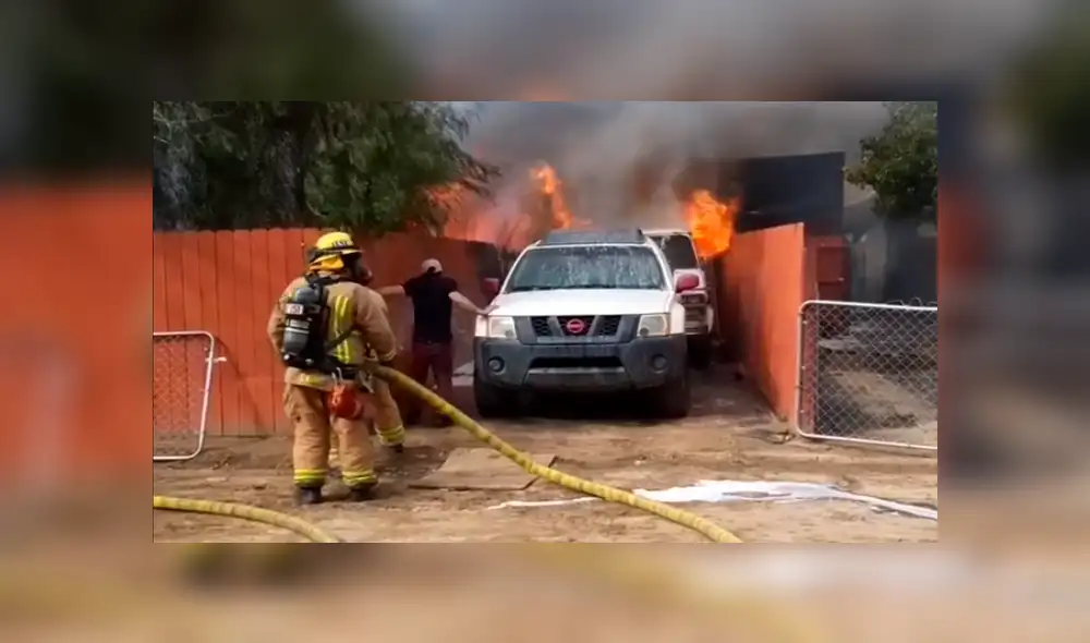 Facebook: joven ingresó a su hogar cubierto en llamas para salvar a su perro que estaba dentro [VIDEO]