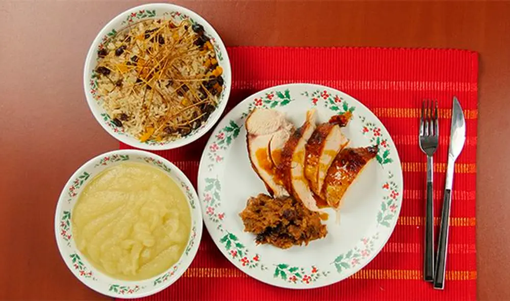 Recetadel pavo al horno con pure de manzana. Buenazo!