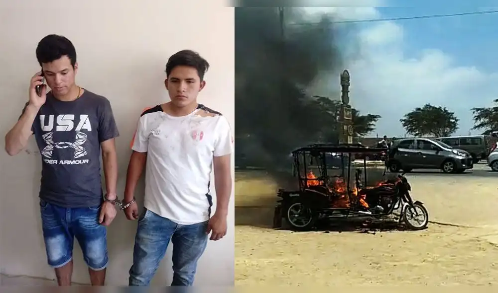 Lambayeque: vecinos queman mototaxi usada para robar [VIDEO]