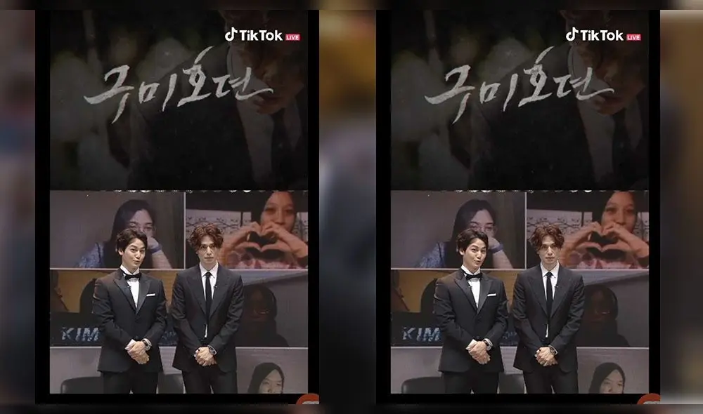 Lee Dong Wook y Kim Bum en fanmeeting online Men and mission. Foto: capturas