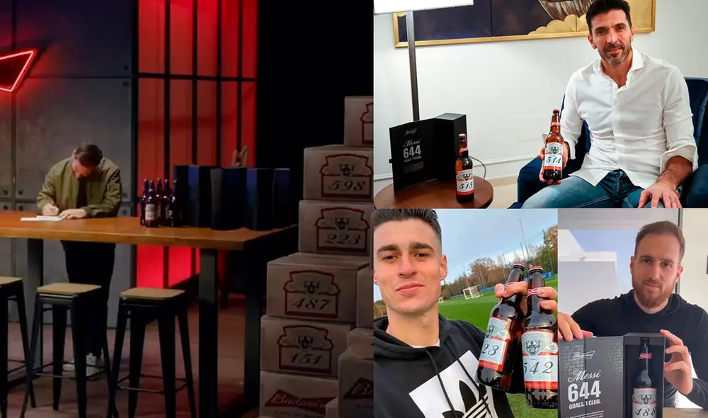 Con 644 anotaciones, Lionel Messi superó el récord histórico de Pelé (643 goles con un mismo club). Captura: Budweiser