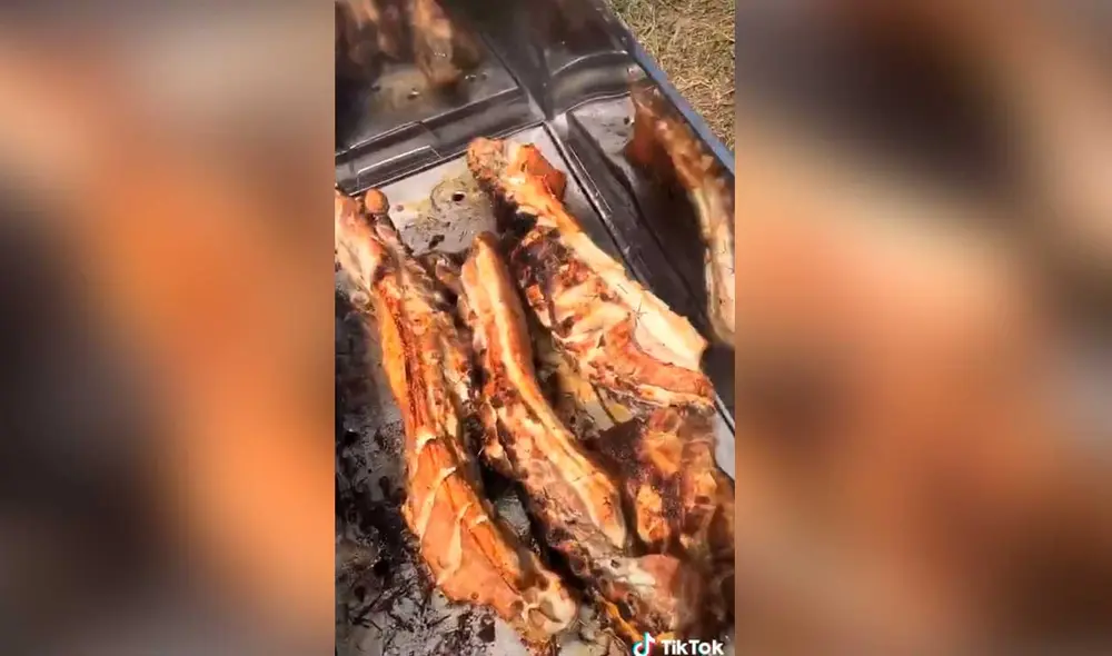 Desliza las imágenes para ver los pasos que deberás seguir para preparar este exquisitos chancho a la ‘caja china’. Foto: Captura de TikTok/ lacuchara_recetas