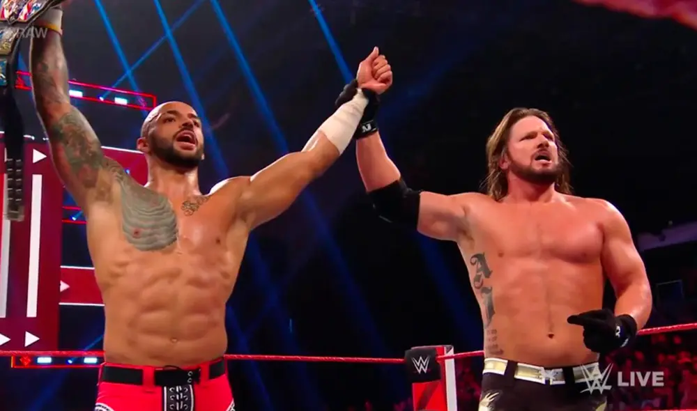 Ricochet vs Aj Styles en RAW.