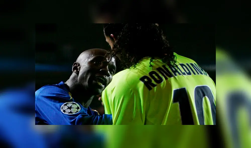 El brasileño y el francés tuvieron un pequeño altercado en un partido de Champions League en el 2006. Foto: Difusión.