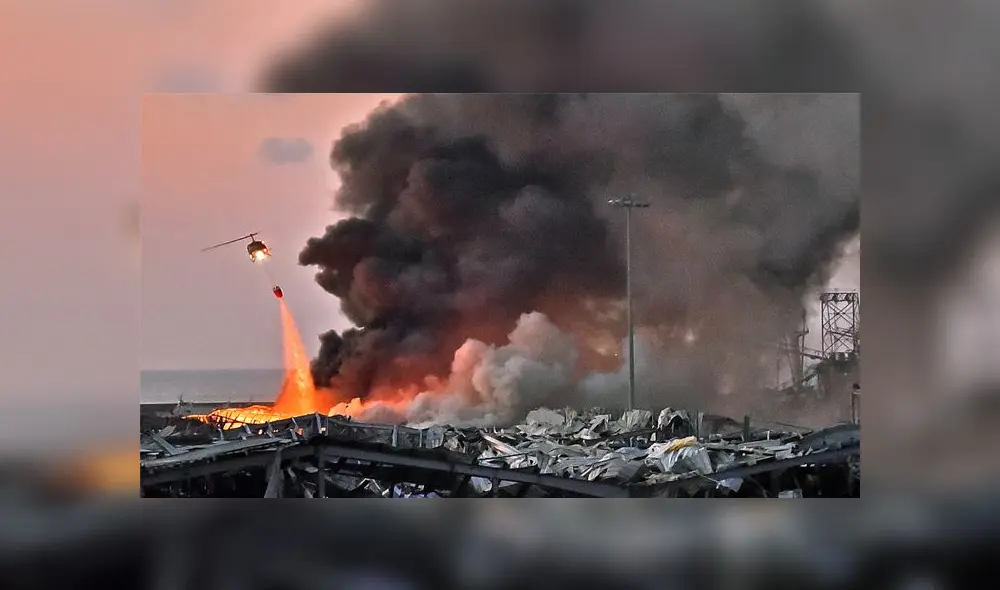 El martes 4 de agosto a media tarde se reporto la explosión en el puerto de Beirut. Foto: AFP