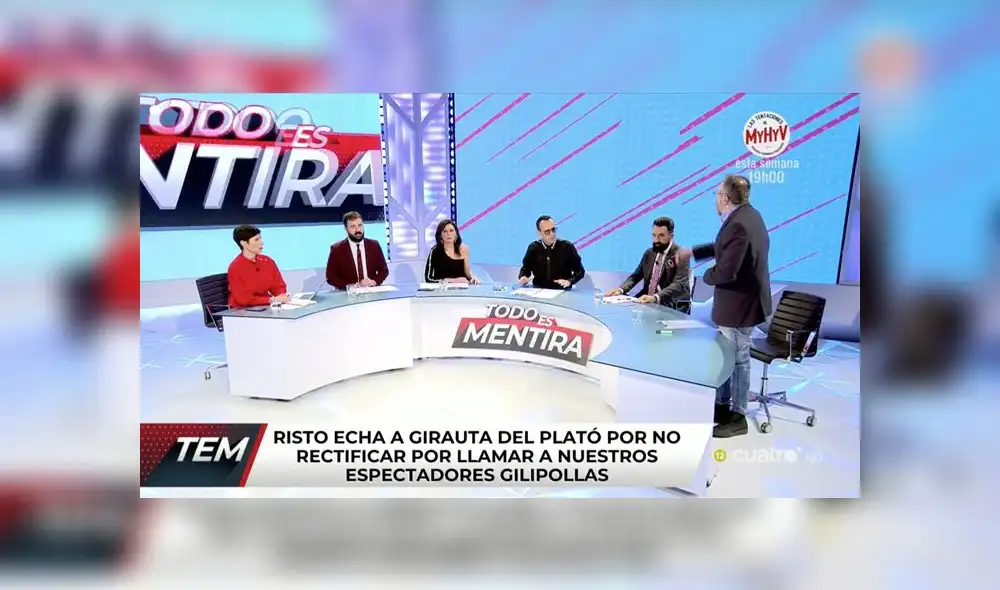 El ex político, exaltado, indicó que no iba a humillarse ante nadie y que la producción no lo había respetado. (Foto: Cuatro) El ex político, exaltado, indicó que no iba a humillarse ante nadie y que la producción no lo había respetado. (Foto: Cuatro)