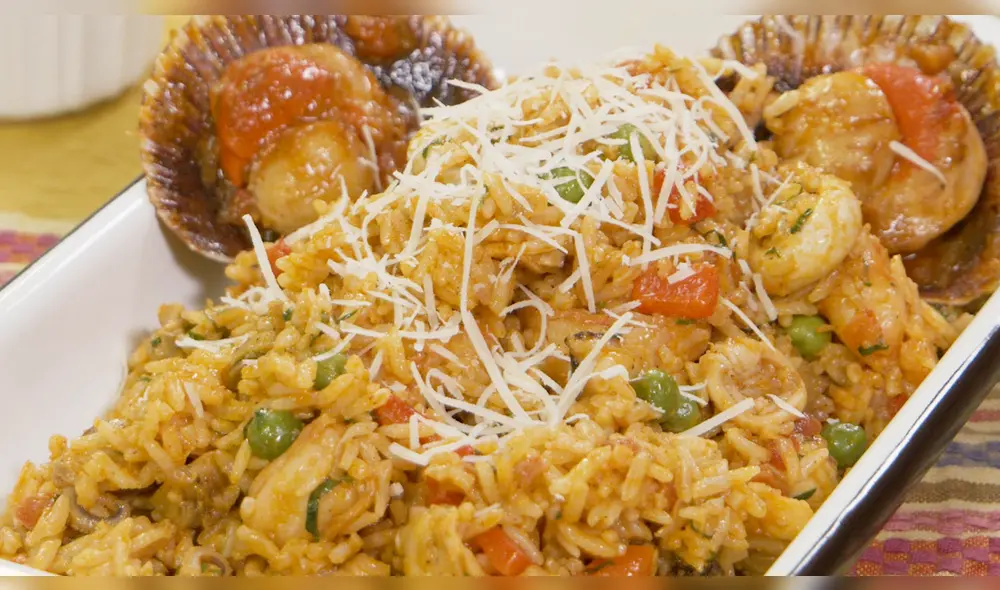 Arroz con mariscos. Buenazo.