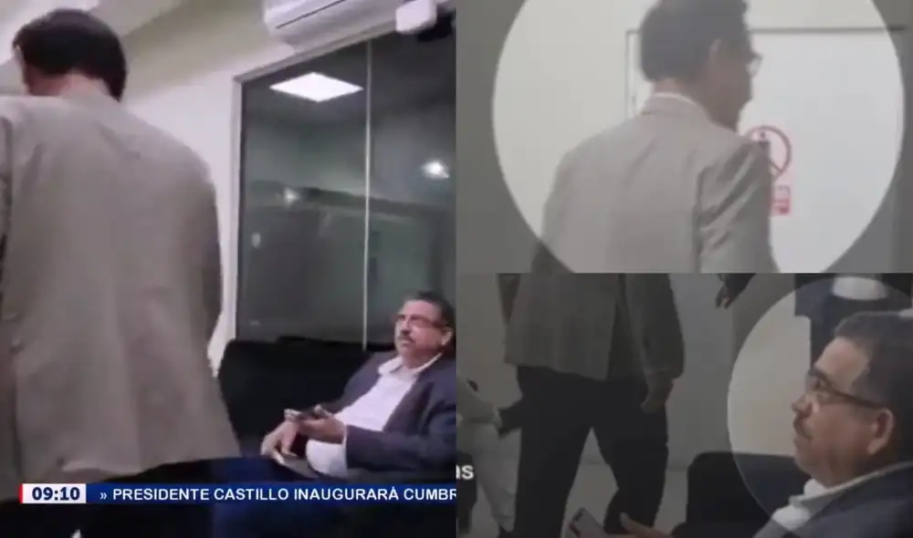 Martín Vizcarra y Manuel Merino en las instalaciones de Exitosa. Foto: captura Exitosa