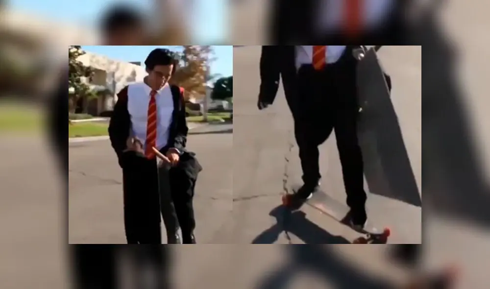 Pudo volar con una escoba gracias a la magia de la edición. Foto: Captura. Pudo volar con una escoba gracias a la magia de la edición. Foto: Captura.