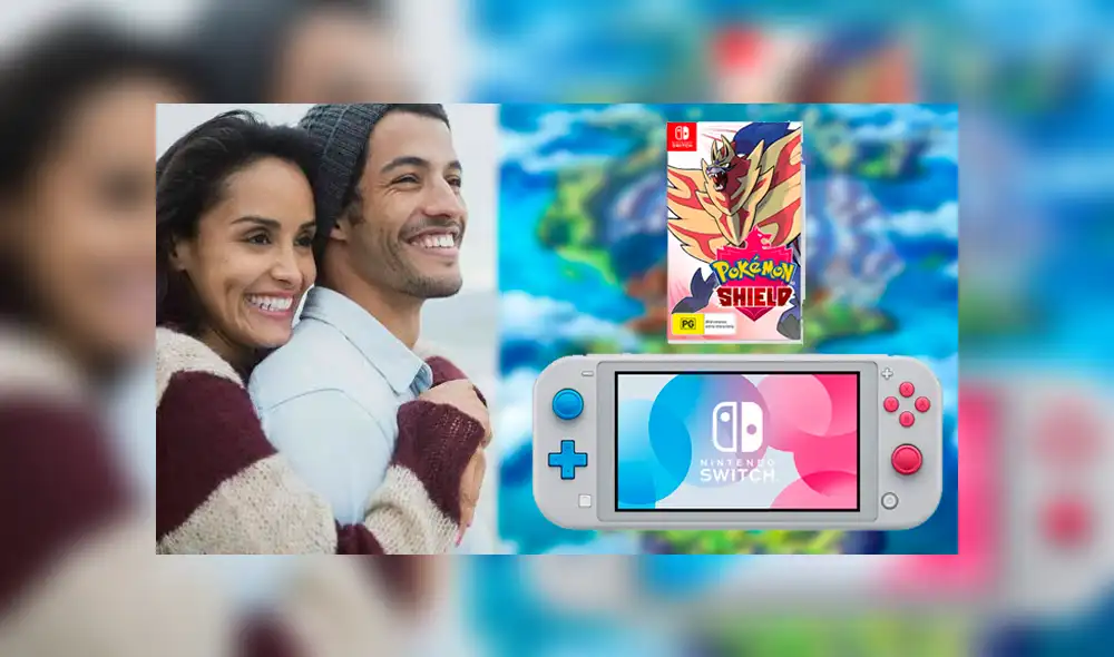 fan de Pokémon Escudo es sorprendido por su esposa, quien le regaló el videojuego con una Nintendo Switch Lite. fan de Pokémon Escudo es sorprendido por su esposa, quien le regaló el videojuego con una Nintendo Switch Lite.