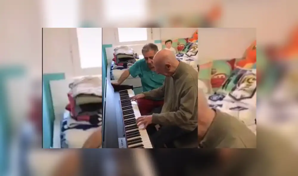 Video es viral en TikTok. El anciano ha olvidado prácticamente todo, pero cuando se coloca junto a un piano demuestra su gran habilidad musical. Fotocaptura: Twitter
