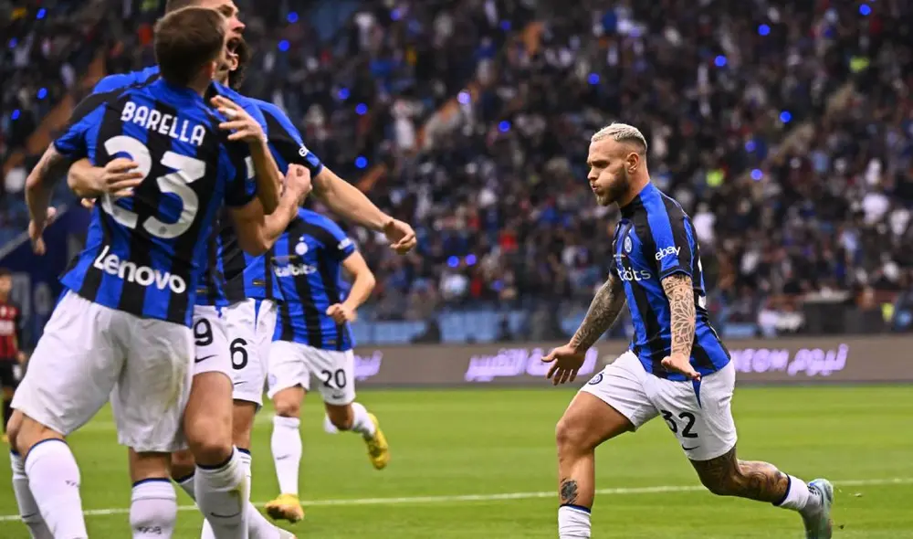 Dimarco y Dzeko abrieron el marcador para los neroazurros en el primer tiempo. Foto: Twitter//Inter Dimarco y Dzeko abrieron el marcador para los neroazurros en el primer tiempo. Foto: Twitter//Inter