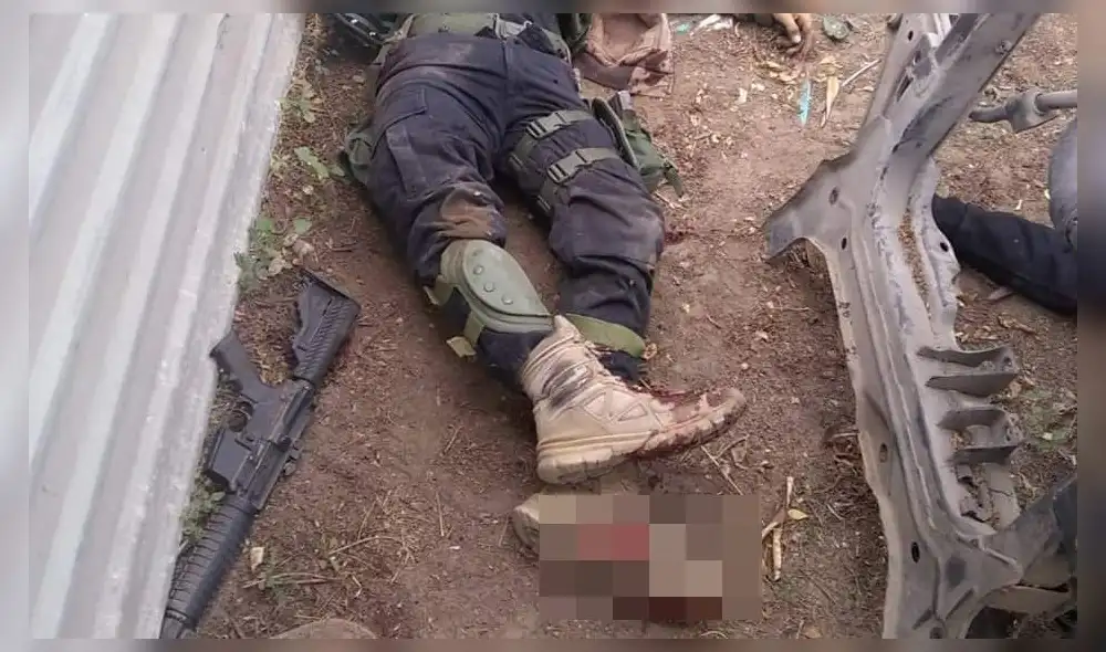 Seis muertos en enfrentamiento de policías y narcos en el noreste de México. Foto: Captura.