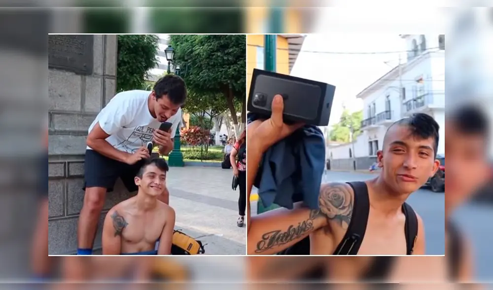 Joven fue premiado con el equipo celular.