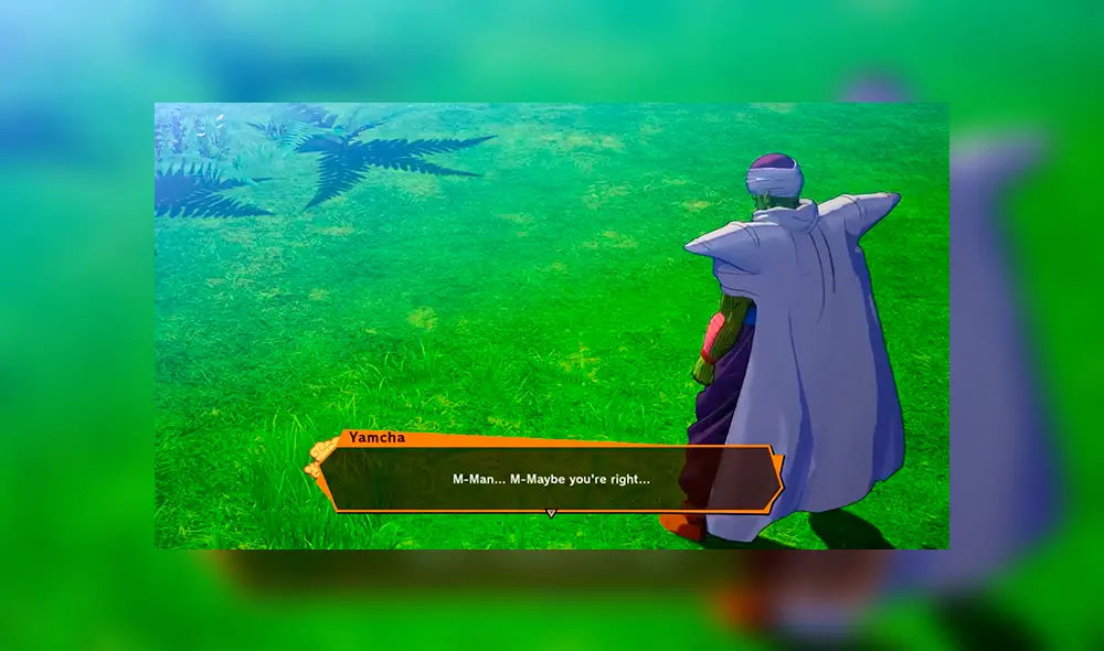 Glitch de Dragon Ball Z Kakarot hace desaparecer a Yamcha mientras Piccolo lo regaña. Glitch de Dragon Ball Z Kakarot hace desaparecer a Yamcha mientras Piccolo lo regaña.