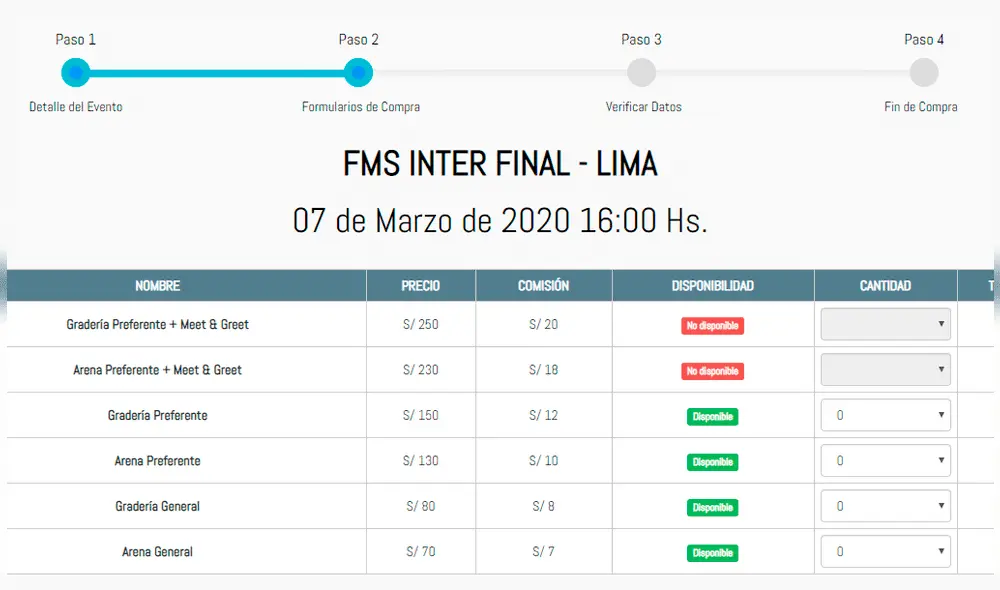 fms entradas