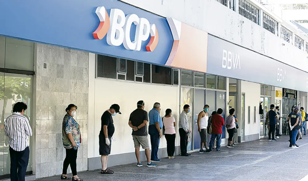 bcp gente colas bancos reactivacion economica