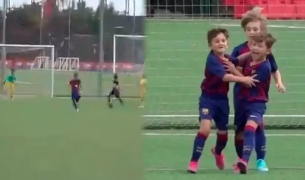 Hijo de Lionel Messi anotó su primer gol con camiseta del Barcelona en torneo juvenil.