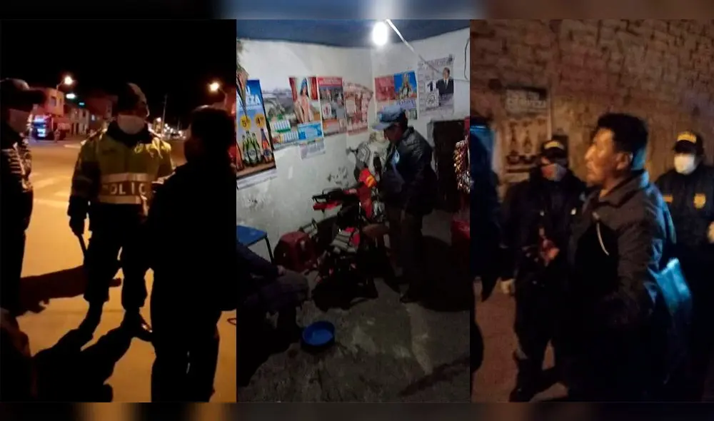 Concejales fueron sorprendidos libando licor dentro de una cantidad en el distrito de San Antonio de Putina. Foto: Policía Nacional. Concejales fueron sorprendidos libando licor dentro de una cantidad en el distrito de San Antonio de Putina. Foto: Policía Nacional.