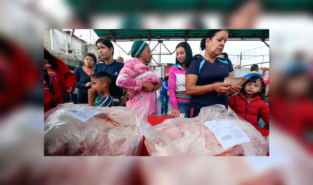 Pese a la crisis en Venezuela, las familias buscan el pernil para su cena de Nochebuena. Foto: Difusión