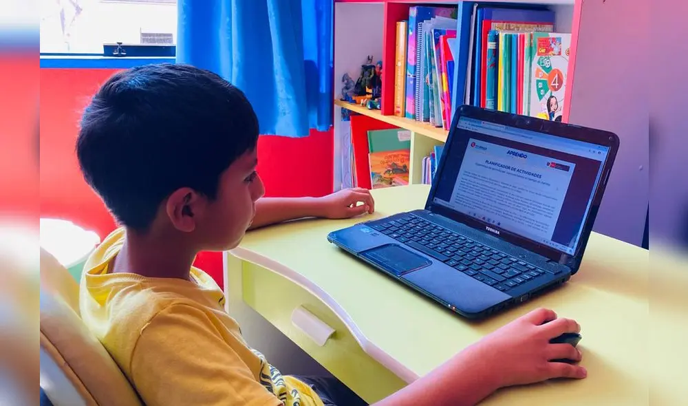 Niños y adolescentes pasan largas jornadas en redes sociales e Internet debido a la pandemia de coronavirus. (Foto: Ministerio de Eduación)