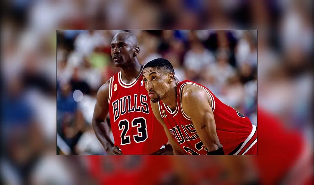 Scottie Pippen y Michael Jordan.