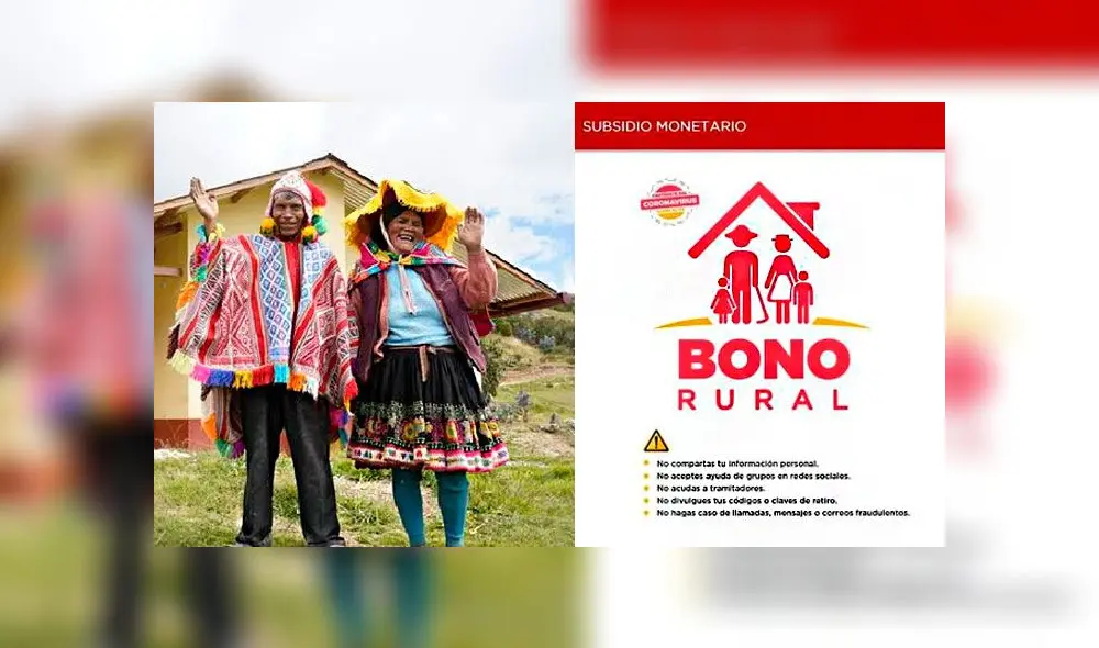 Bono rural de 760 soles: LINK para saber si eres beneficiario y cómo cobrar este subsidio estatal Bono rural de 760 soles: LINK para saber si eres beneficiario y cómo cobrar este subsidio estatal