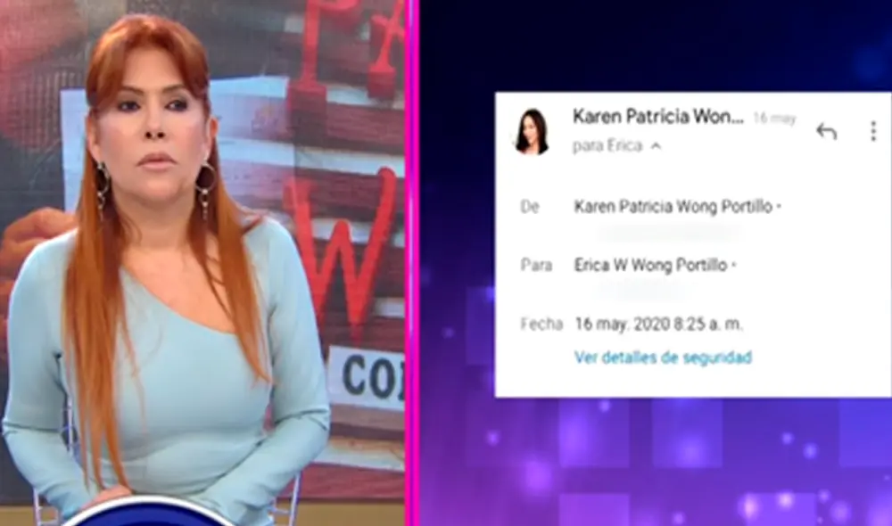 Magaly Medina habló con Erika Wong. Captura: ATV