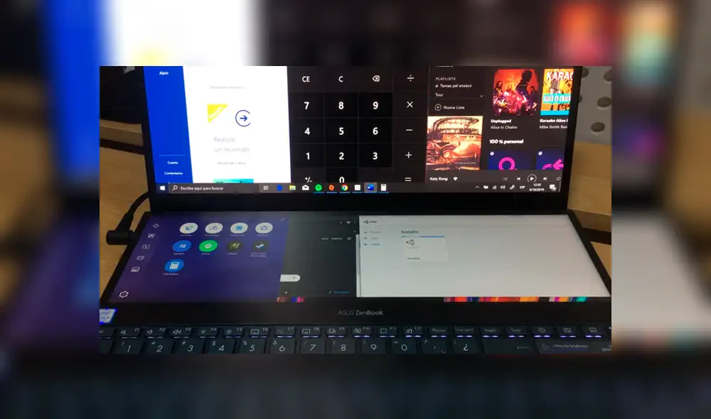 'Espacios de trabajo'. De la suite de Adobe a todo el entorno de Windows 10, gracias a la Zenbook Pro Duo.