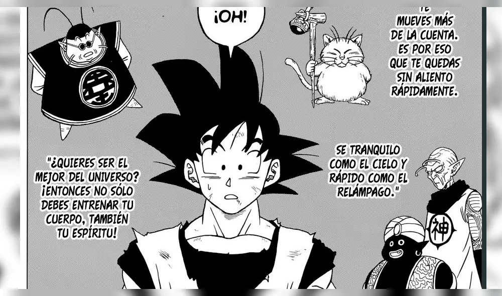 Los antiguos maestros de Gokú le habían enseñado el Ultra Instinto antes que Wiss. Foto: Manga Plus