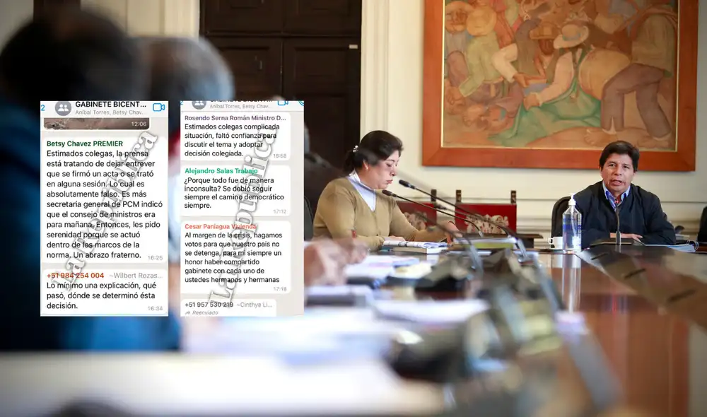 Esta es la conversación que han tenido los exministros durante el golpe de Estado. Foto: Composición LR/Presidencia