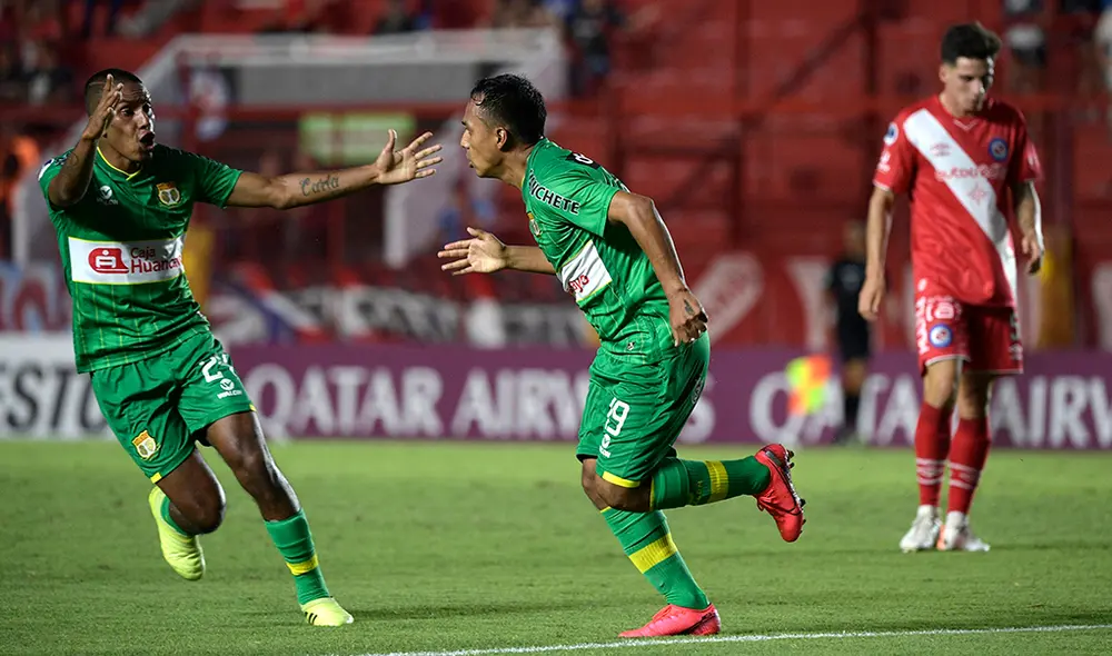 Marcos Lliuya anotó el 1-0 para Sport Huancayo en su visita a Argentinos Juniors [VIDEO]