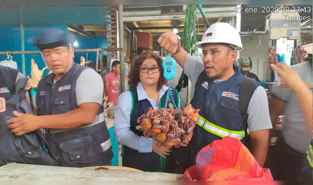 Operativo. Fiscalía realizó operativos en mercado de Tumbes.