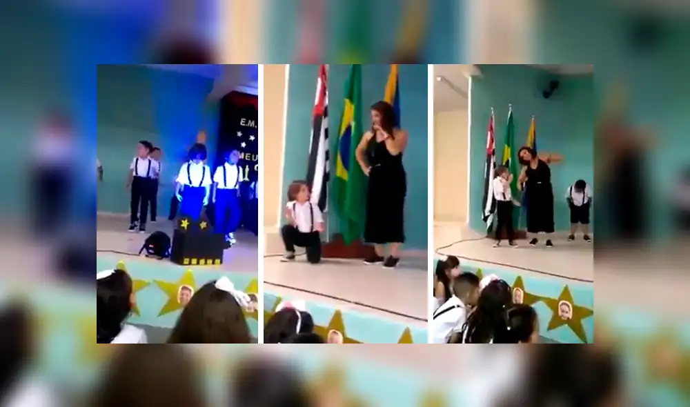 Facebook: Este niño se quedó sin pareja de baile en su actuación y su tierna madre lo ayudó [VIDEO]