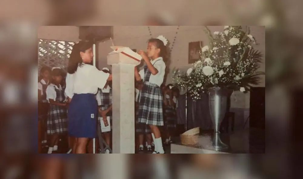 Biani cuando estudió en la escuela dirigida por el cura pederasta Fernando Martínez. Foto: Difusión