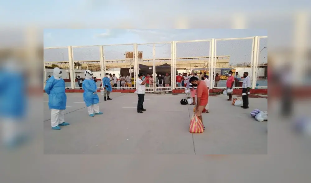 Los reclusos se mejoraron en un auditorio acondicionado para el tratamiento médico de los contagiados. Foto: INPE Los reclusos se mejoraron en un auditorio acondicionado para el tratamiento médico de los contagiados. Foto: INPE