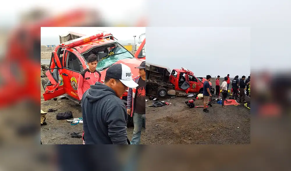 Bomberos sufren accidente de tránsito cuando se dirigían a atender emergencia