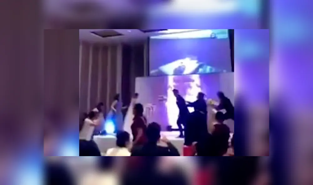 Hombre expone video de infidelidad de su novia en plena celebración de su boda 