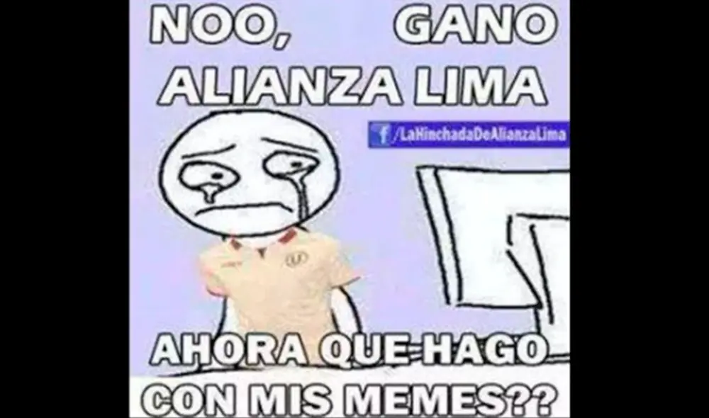 Usuarios de Facebook se burlaron de Universitario tras la victoria de Alianza Lima sobre Sport Huancayo.